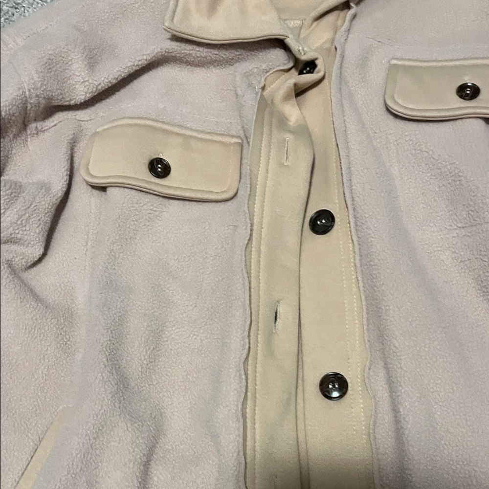 Zara Light Tan Button-Up Jacket - Picture 4 of 6